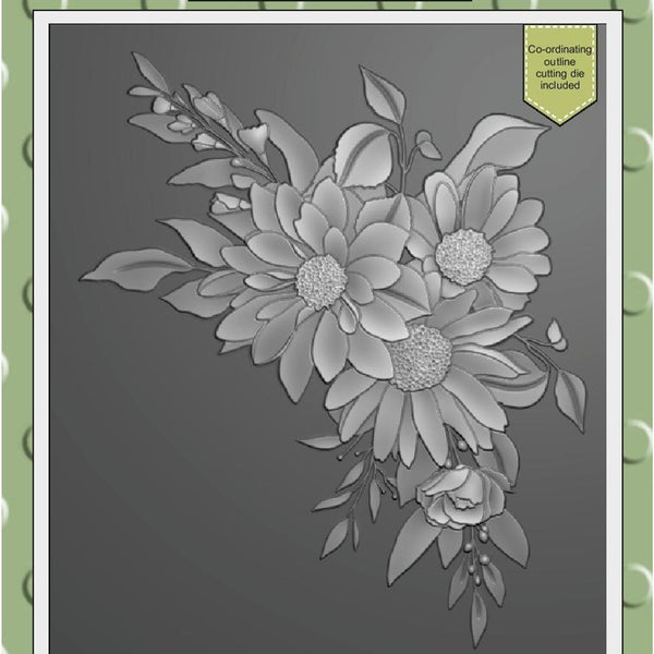 Lisa Horton 5x7 3D Embossing Folder & Die - Blooming Marvellous