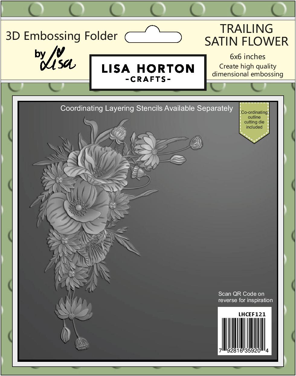 Trailing Satin Flower 6x6 3D Embossing Folder  with Die