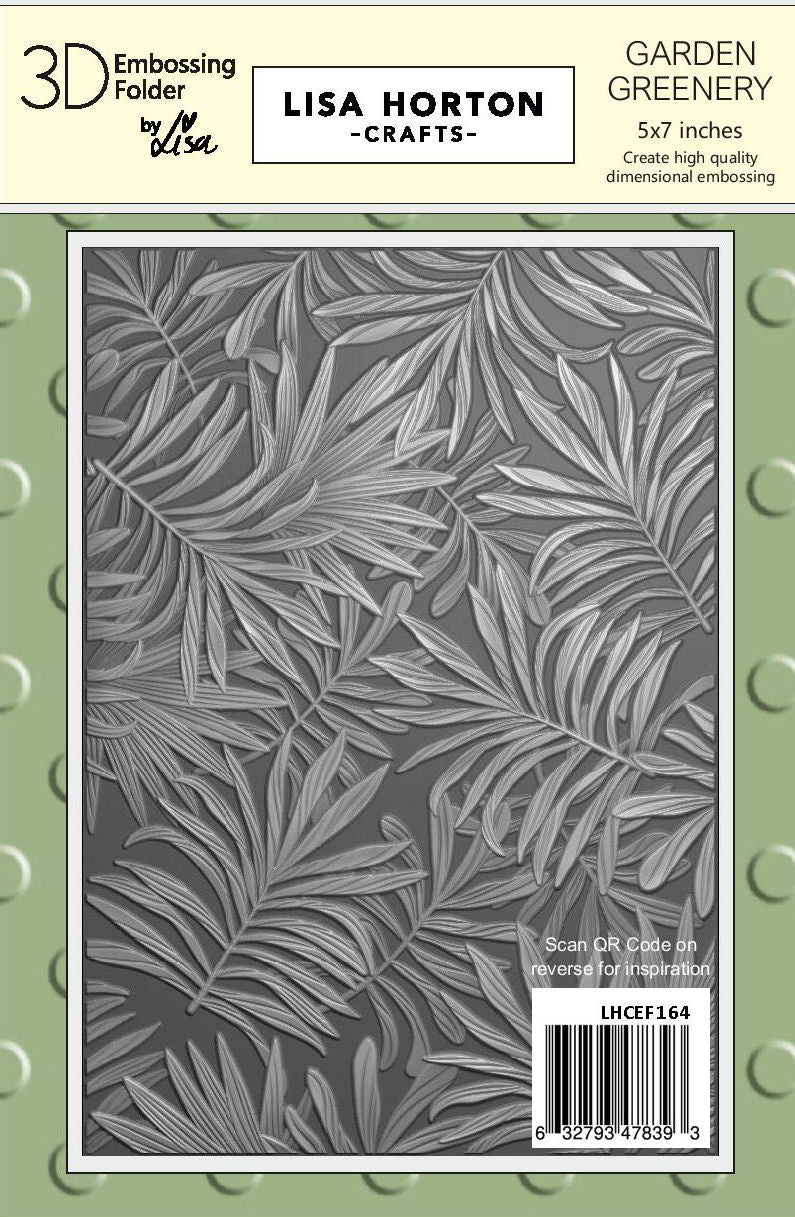 Lisa Horton Crafts Garden Greenery 5x7 3D Embossing Folder