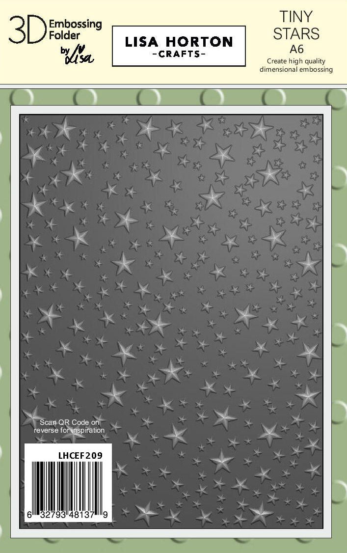 Lisa Horton Crafts Tiny Stars A6 3D Embossing Folder