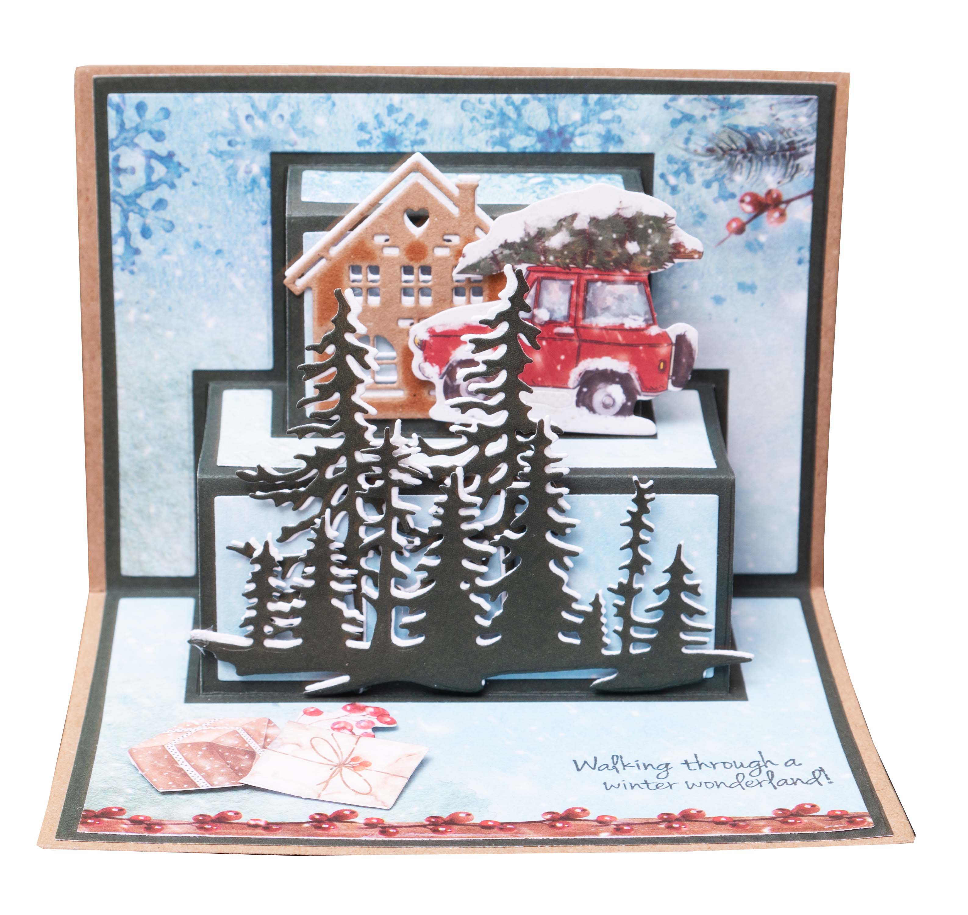 SL Clear Stamp Snowy Houses Let It Snow 105x148x3mm 2 PC nr.264