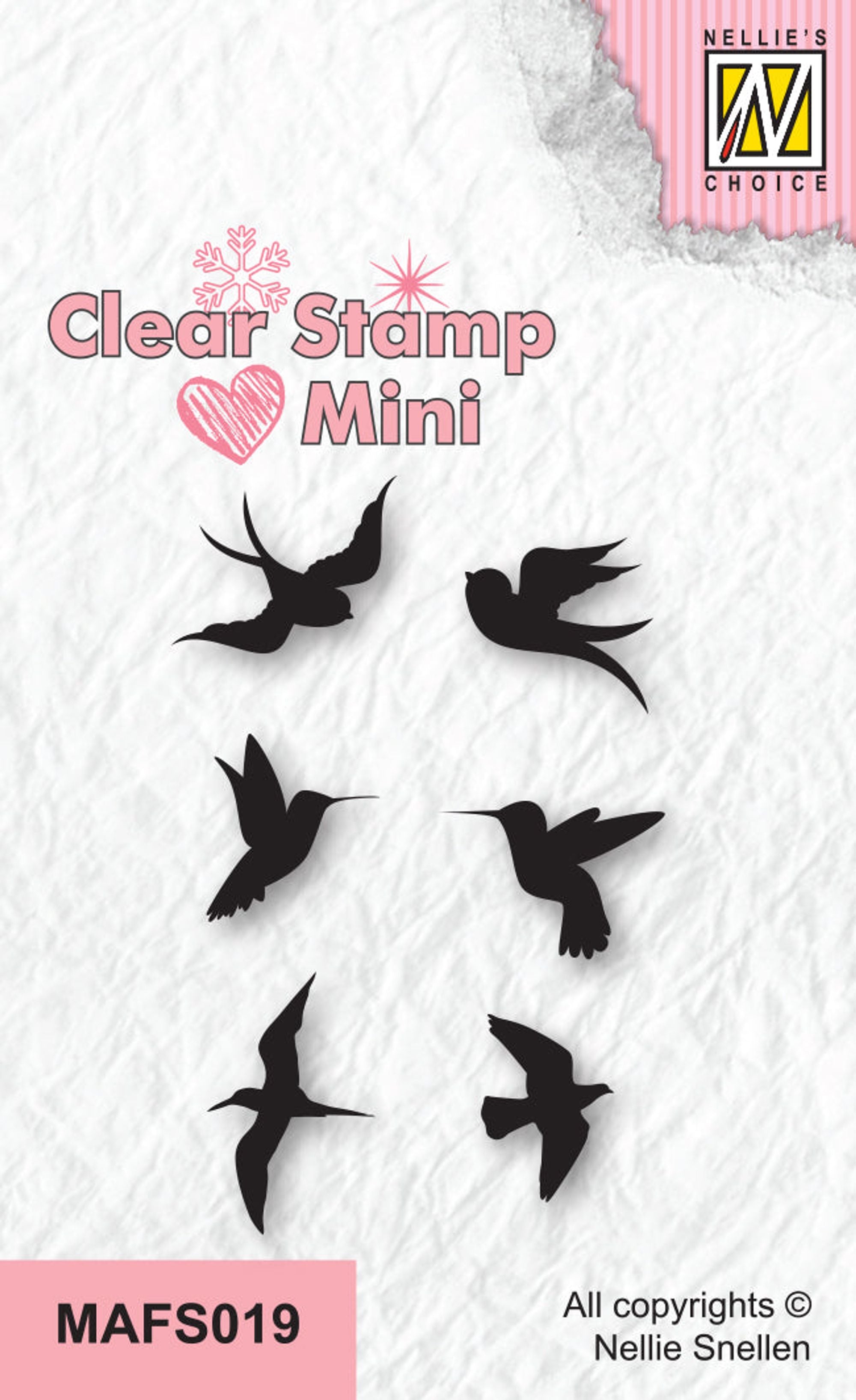 Nellie's Choice Clear Stamp Mini - Birds-2
