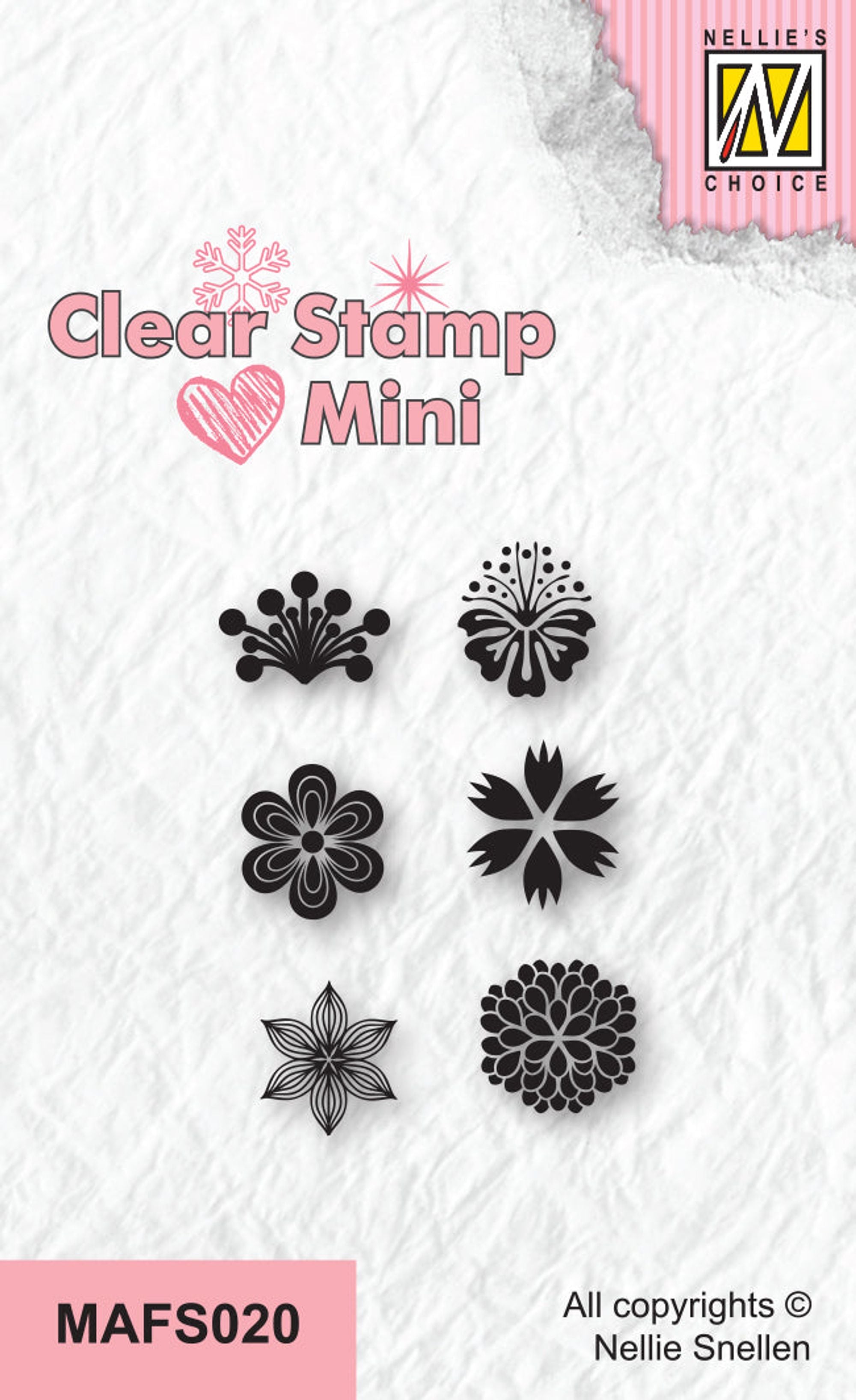 Nellie's Choice Clear Stamp Mini - Flowers-2