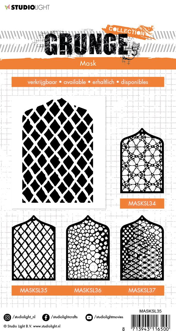 Mask Stencil (1) A6 Grunge Collection 4.0, nr.35