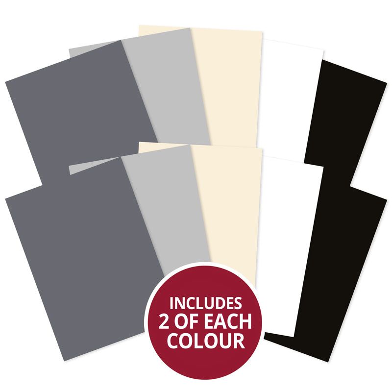 Matt-tastic Adorable Scorable A4 Cardstock x 10 Sheets - Monochromes