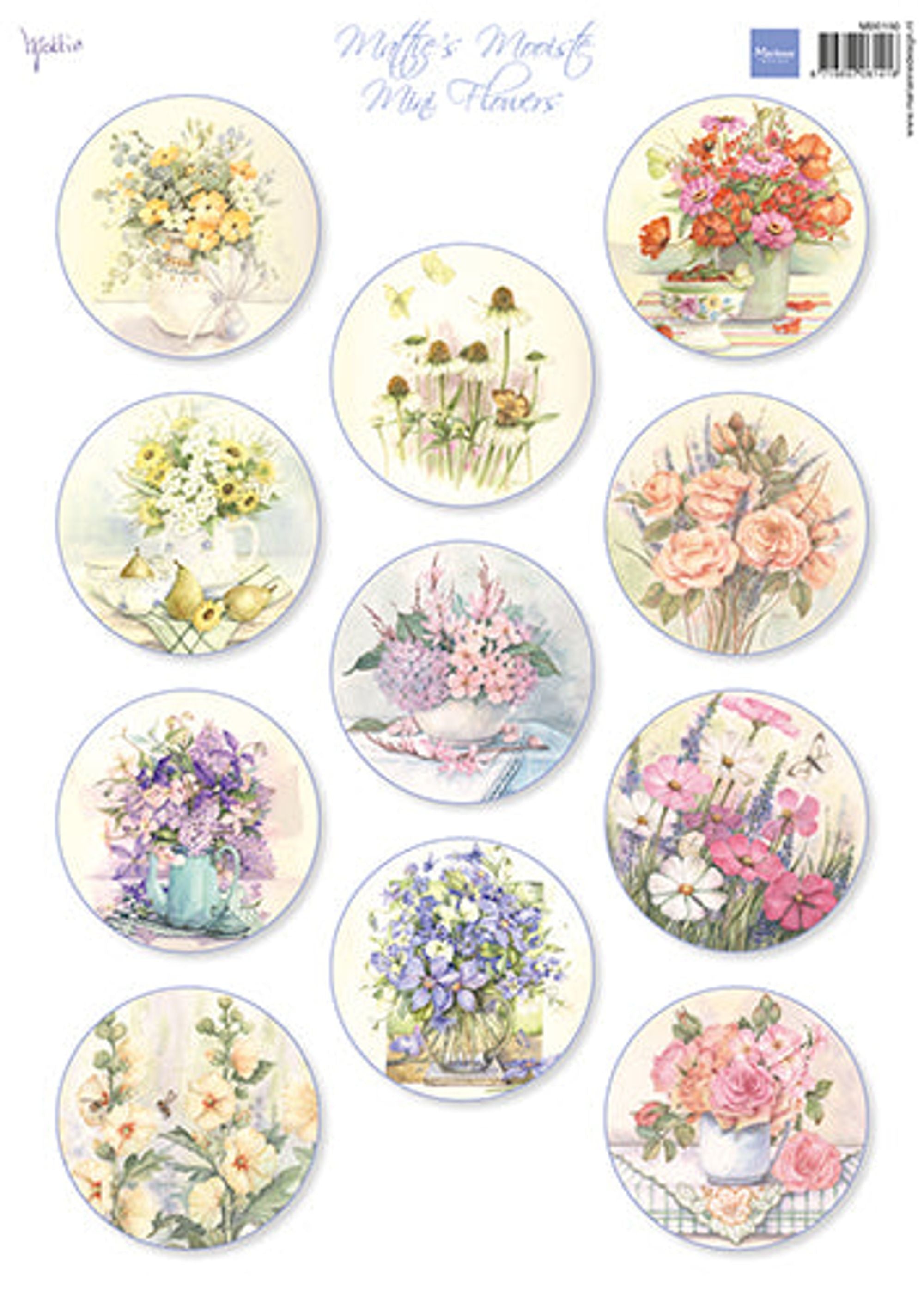 Mattie's Mini's - Flowers A4 Cutting Sheet