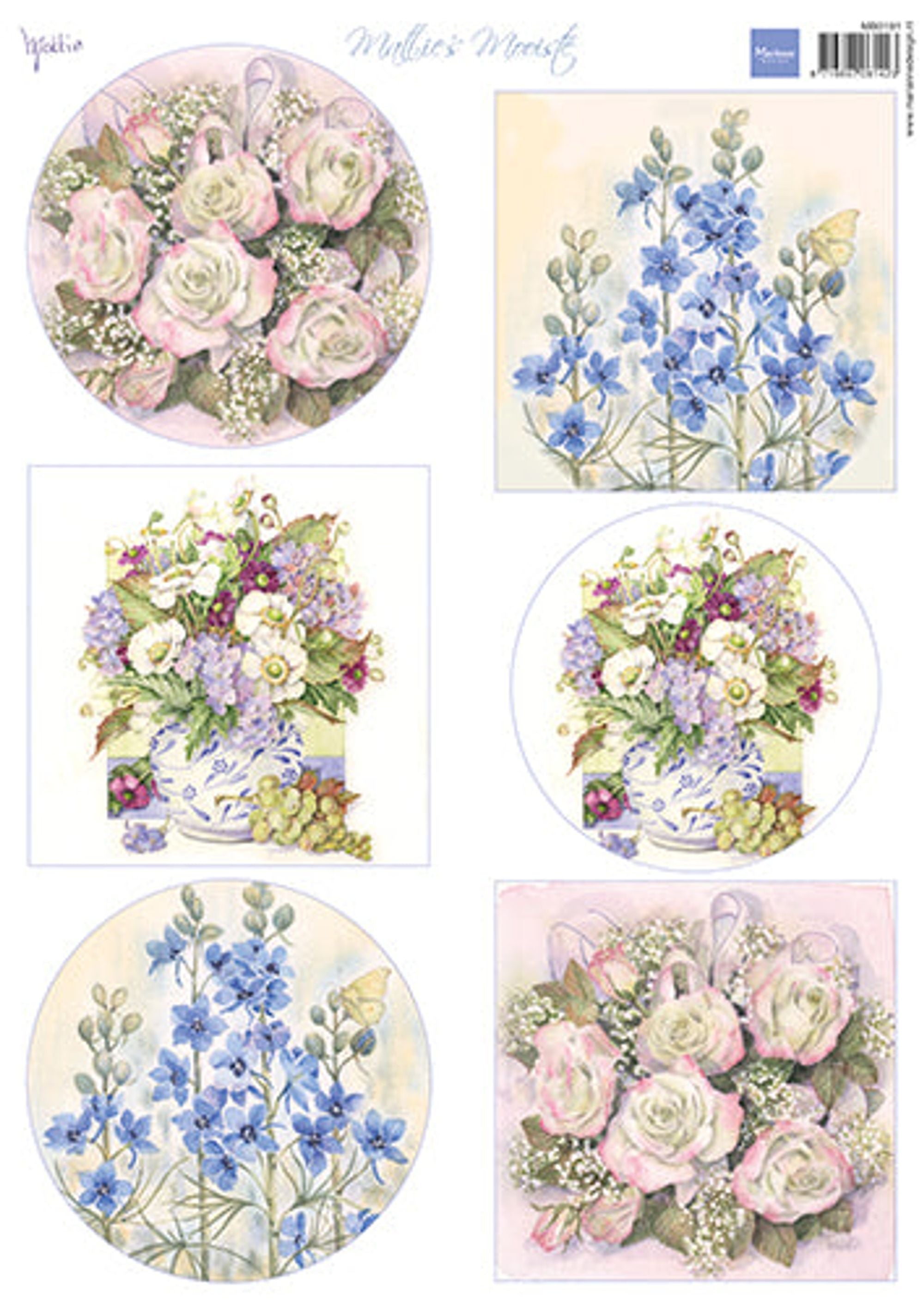 Mattie's Mooiste - Field Flowers  A4 Cutting Sheet