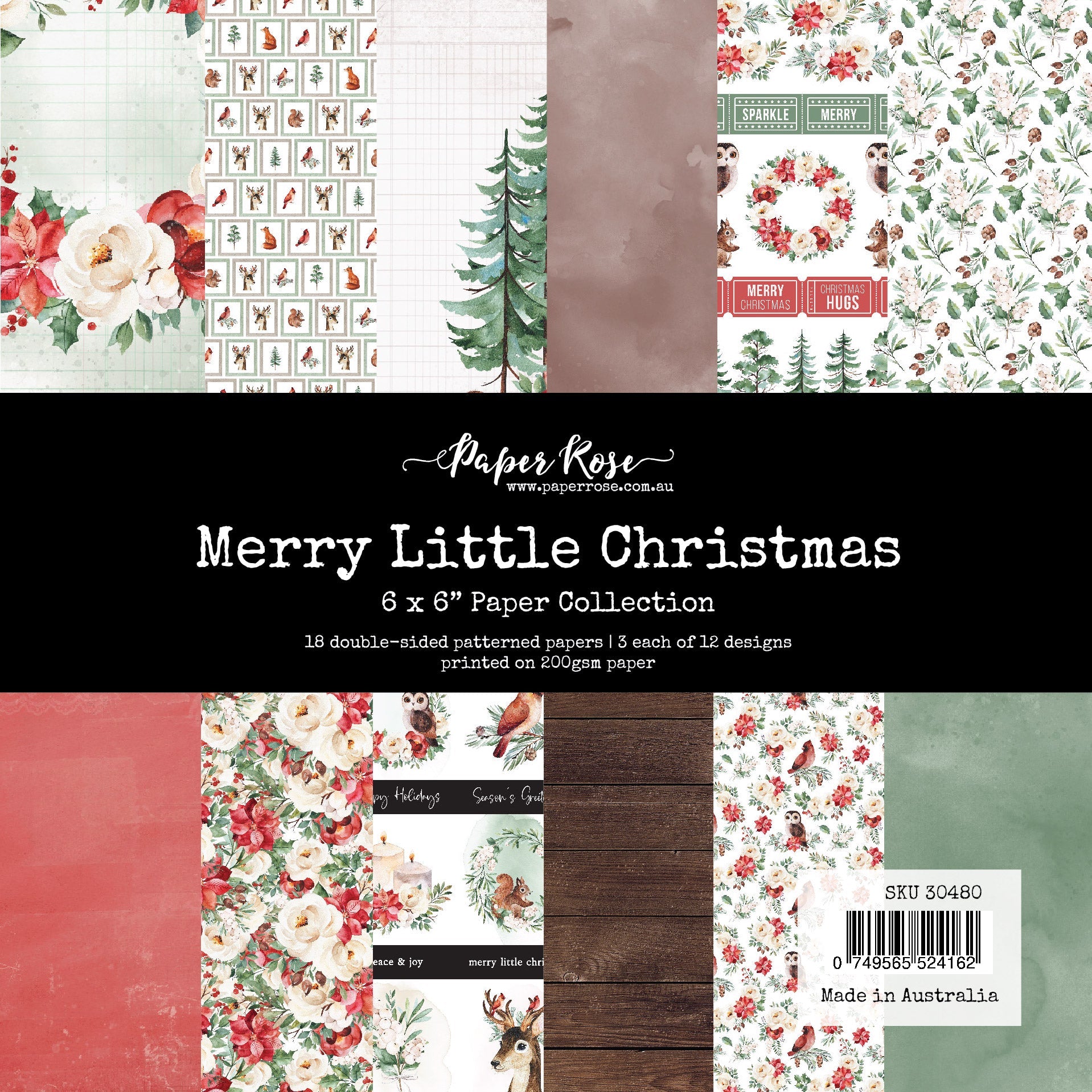 Merry Little Christmas 6x6 Paper Collection 30480