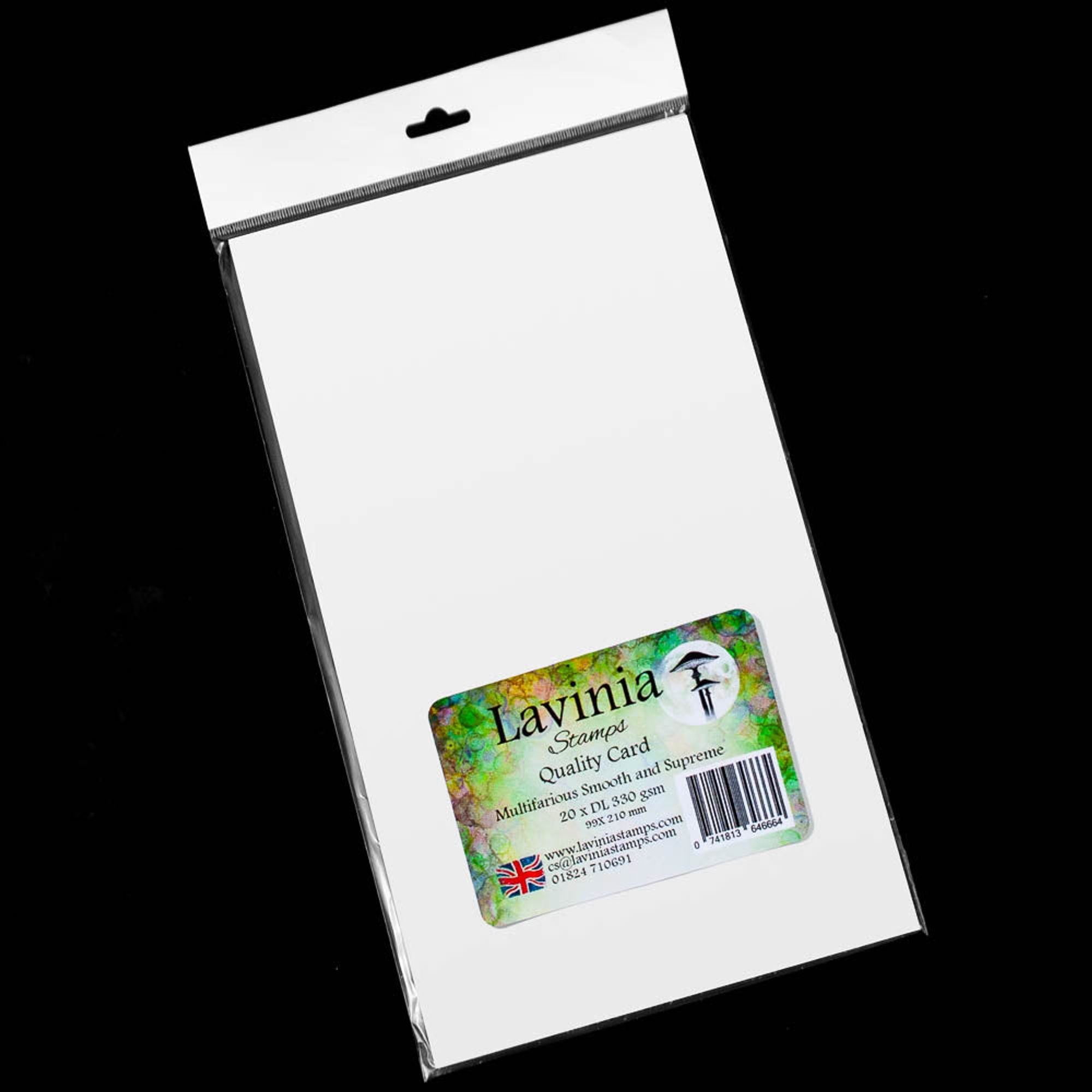 Multifarious Card. DL (3.9 x 8.3 in) White 20 Sheets