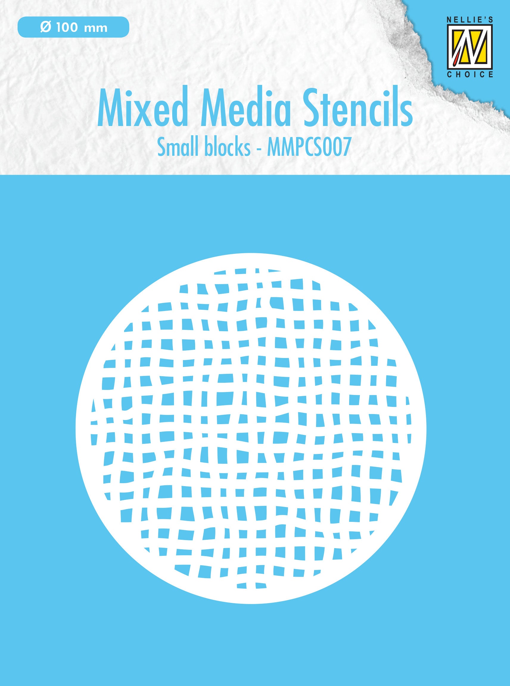 Nellie's Choice Mixed Media Round Stencil - Small Blocks