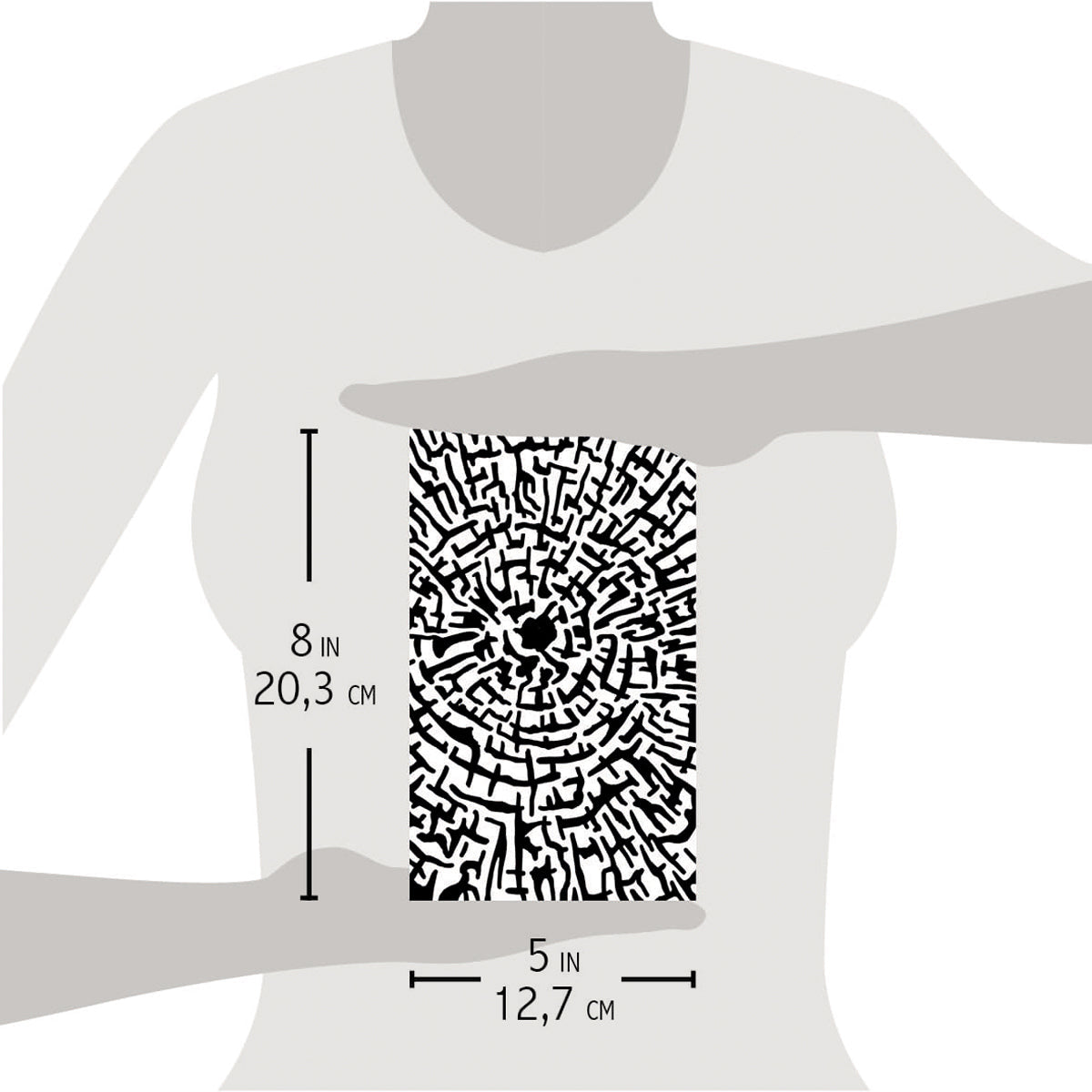 Texture Stencil 5"x8" Cross Section