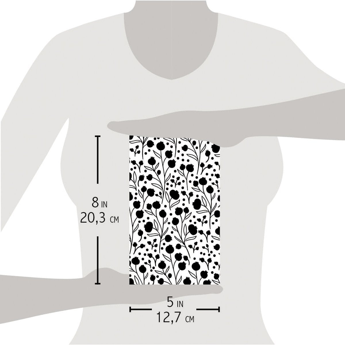 Ciao Bella Texture Stencil 5"x8" Winter Berries