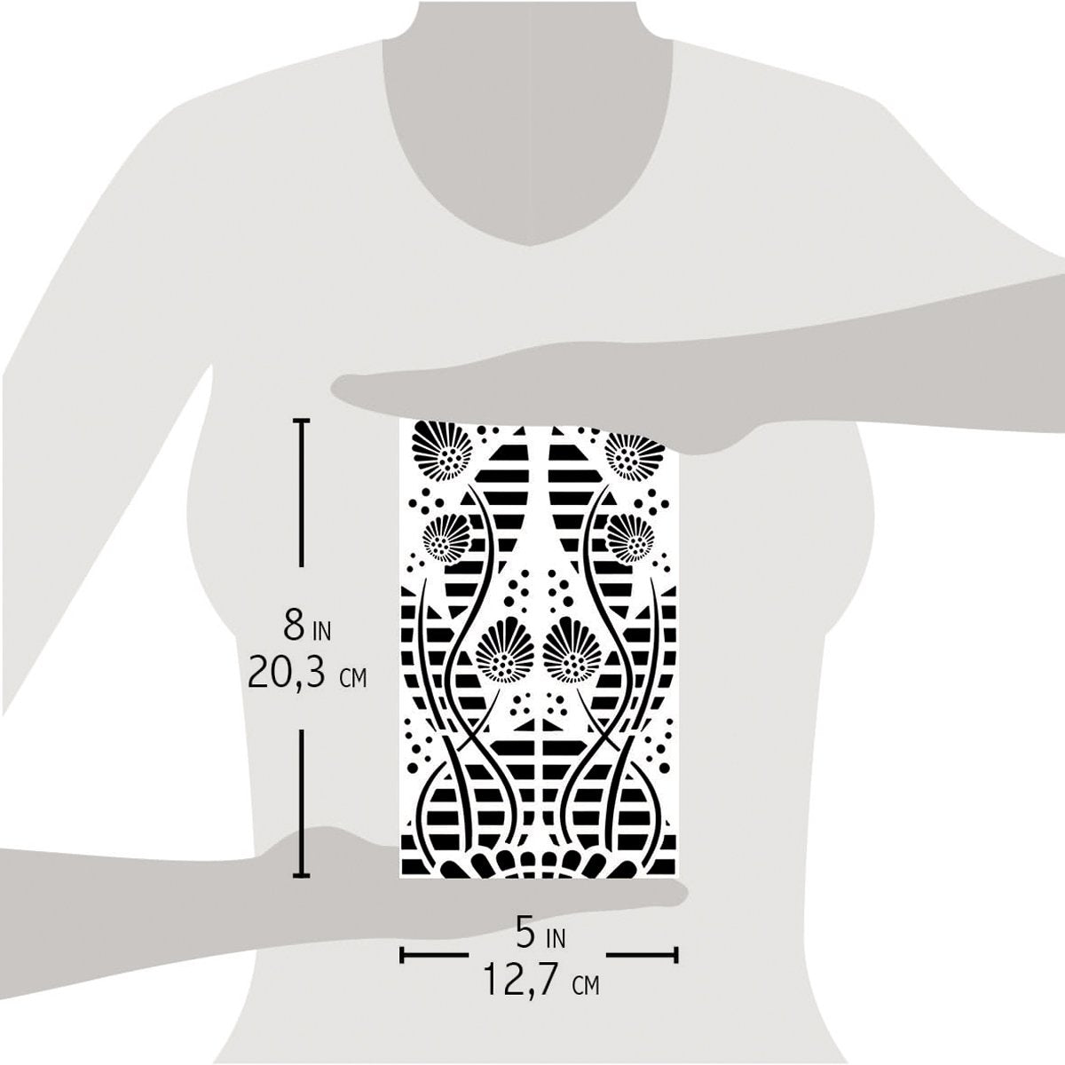 Ciao Bella Texture Stencil 5"x8" Tikal