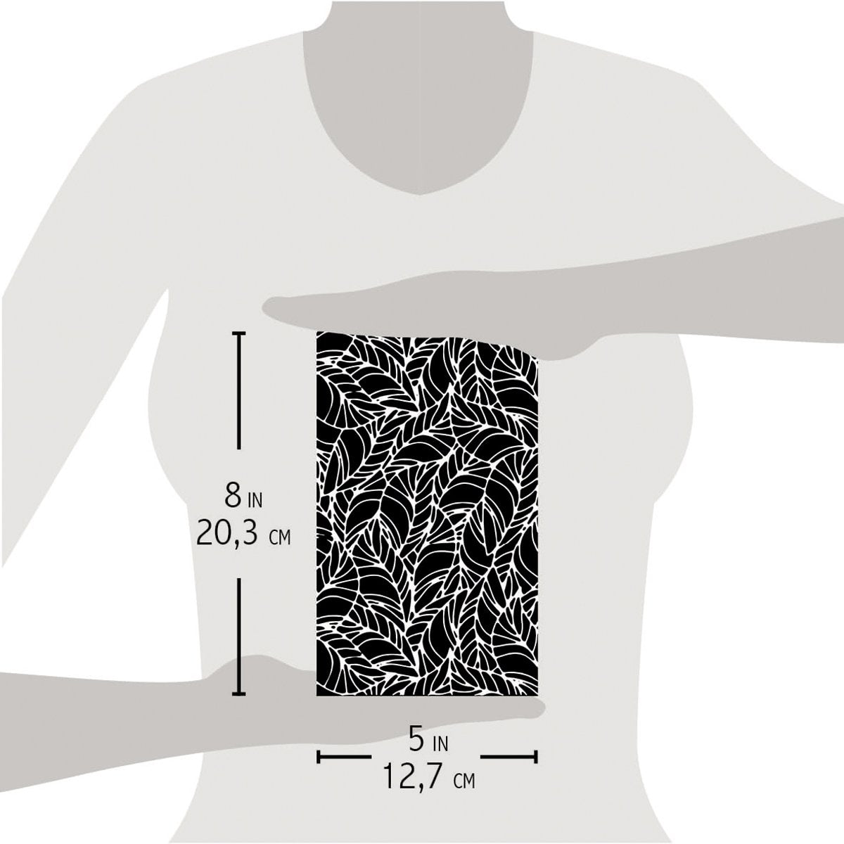 Ciao Bella Texture Stencil 5"x8" Wavy Leaves