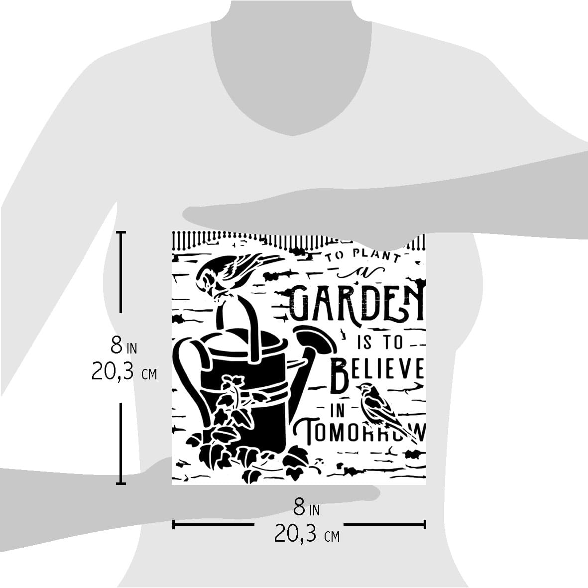 Ciao Bella Texture Stencil 8x8 Believe In Tomorrow