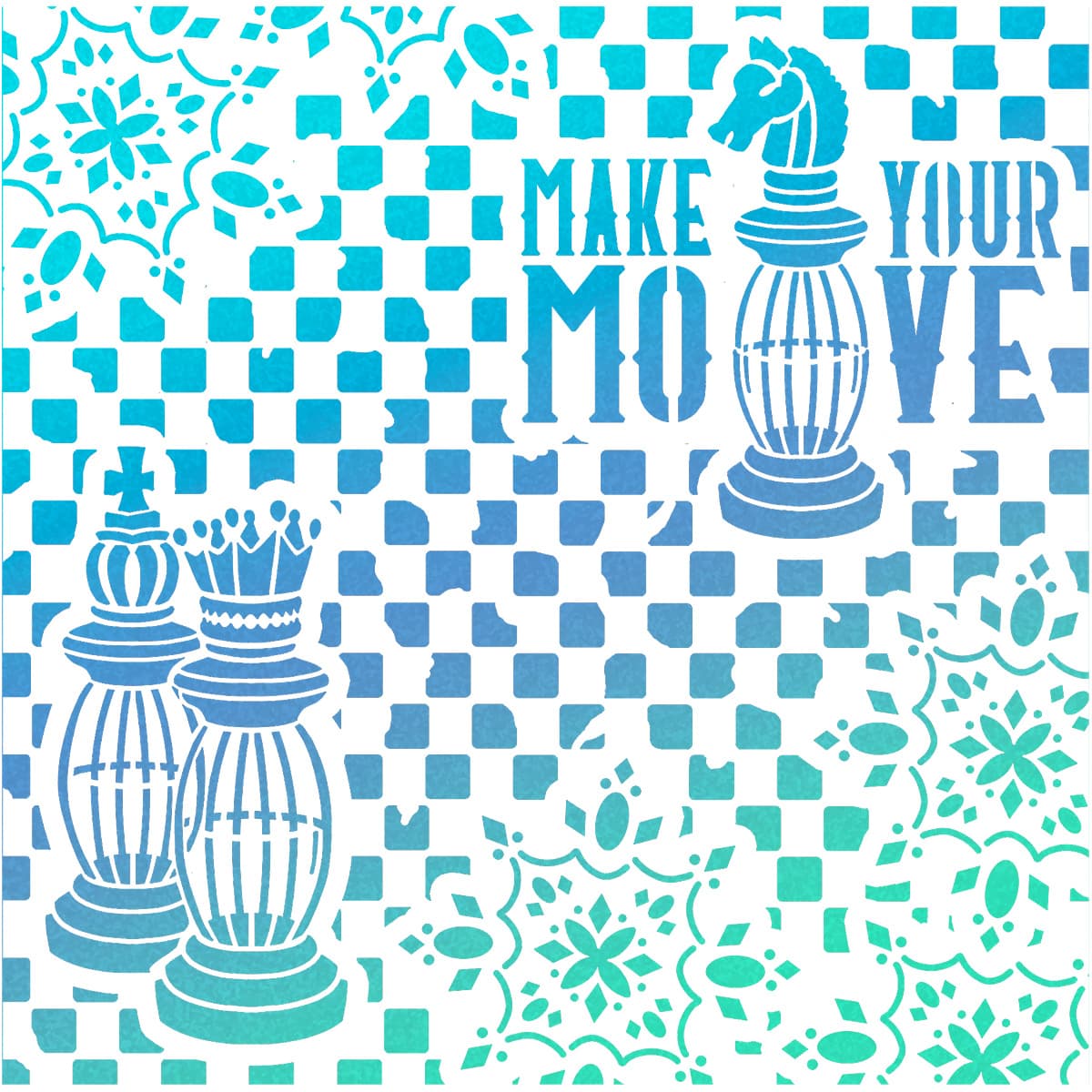 Ciao Bella Texture Stencil 8x8 Make Your Move