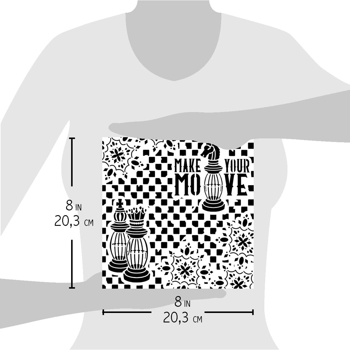 Ciao Bella Texture Stencil 8x8 Make Your Move