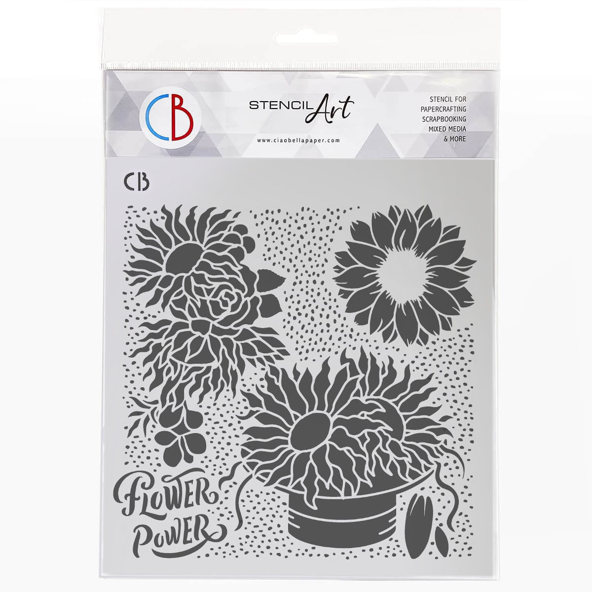 Ciao Bella Texture Stencil 8"x8" Sunflower Scent