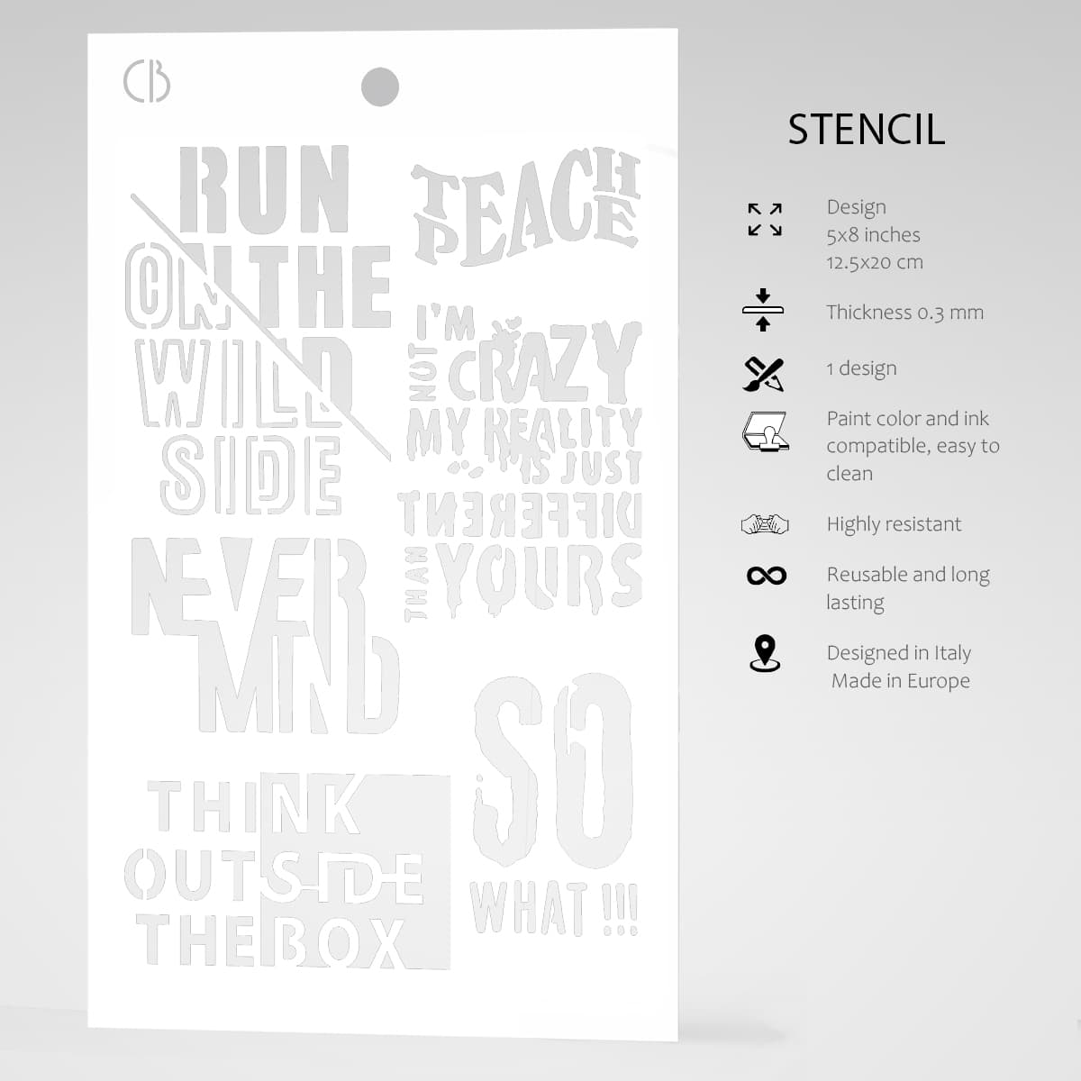 Texture Stencil 5"x8" Think Outside The Box