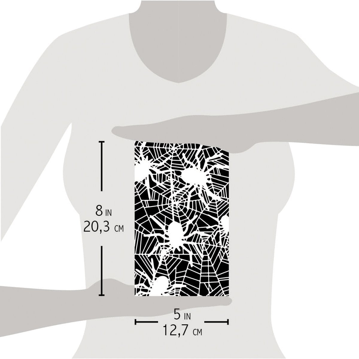 Ciao Bella Texture Stencil 5"x8" Spiders