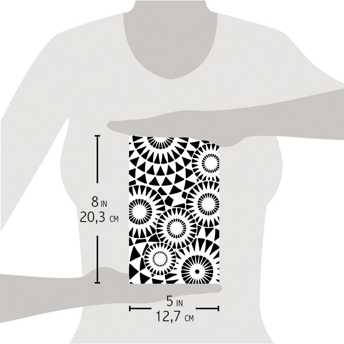 Ciao Bella Texture Stencil 5"x8" Concentric points