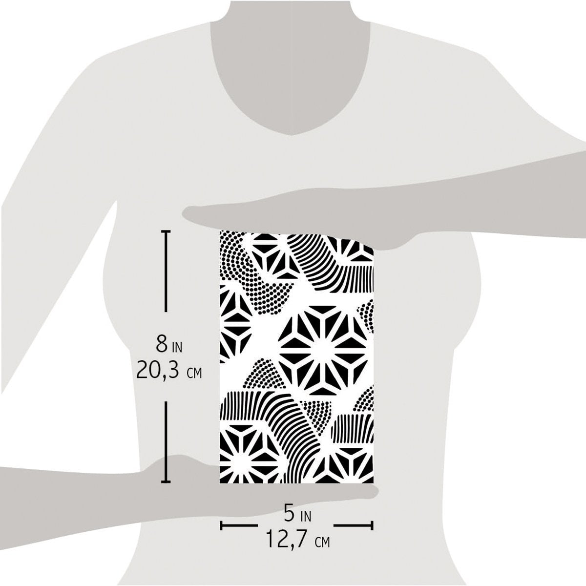 Ciao Bella Texture Stencil 5"x8" Hexagon