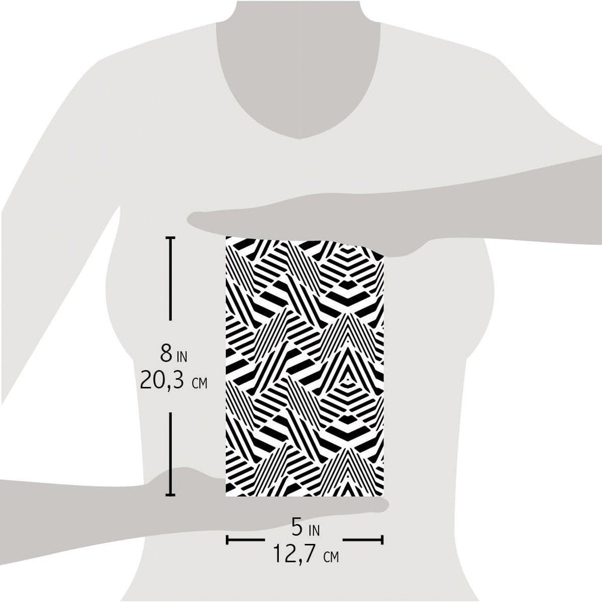 Ciao Bella Texture Stencil 5"x8" Angles