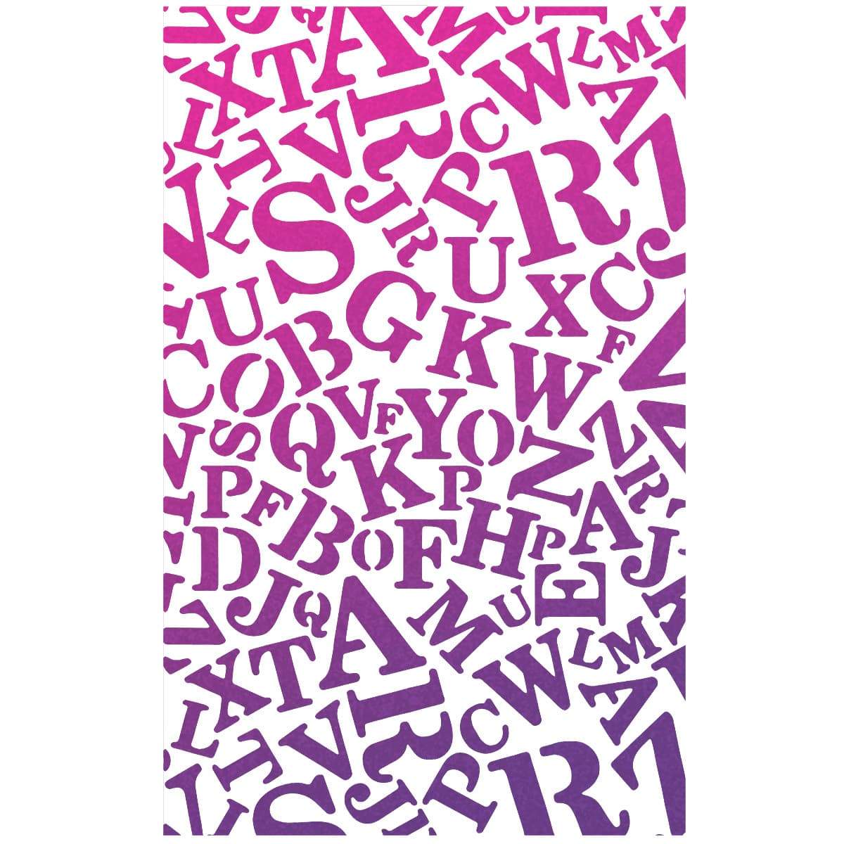 Ciao Bella Texture Stencil 5"x8" Newspaper Font