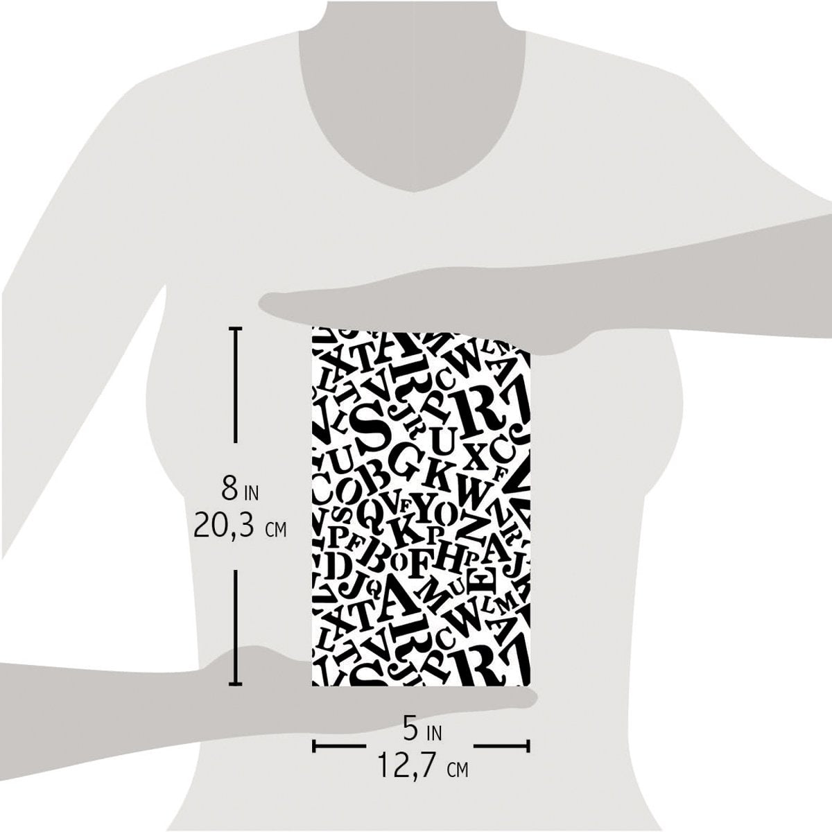 Ciao Bella Texture Stencil 5"x8" Newspaper Font