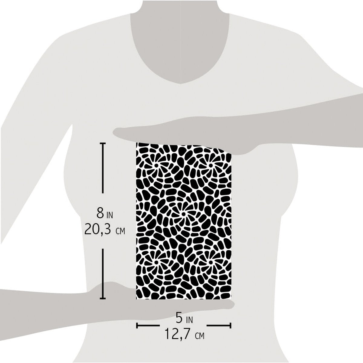 Ciao Bella Texture Stencil 5"x8" Spiral Helix