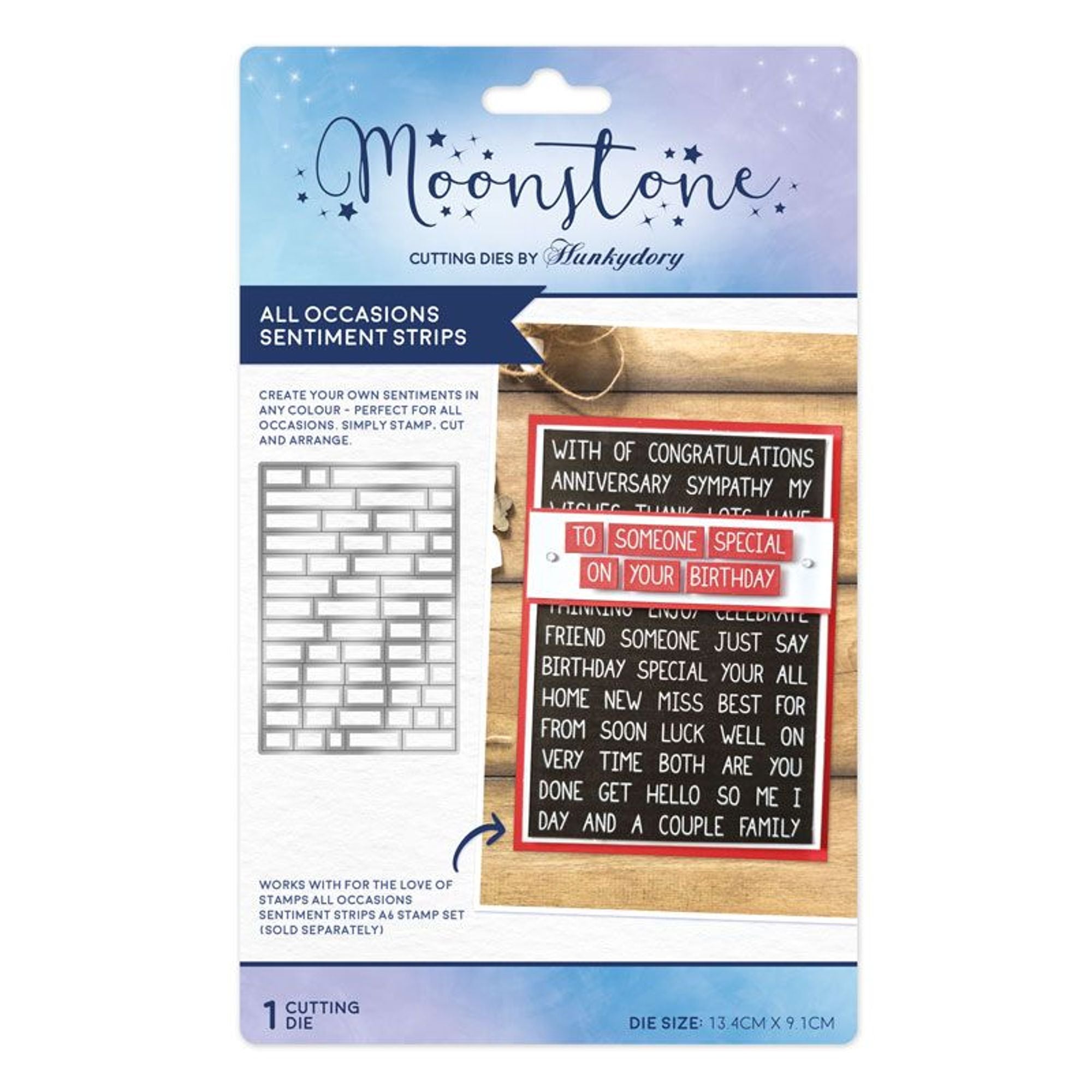 Moonstone Dies - All Occasions Sentiment Strips