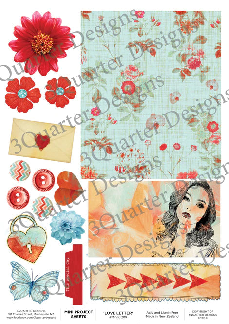 3Quarter Designs - Mini Project Sheet - Love Letter