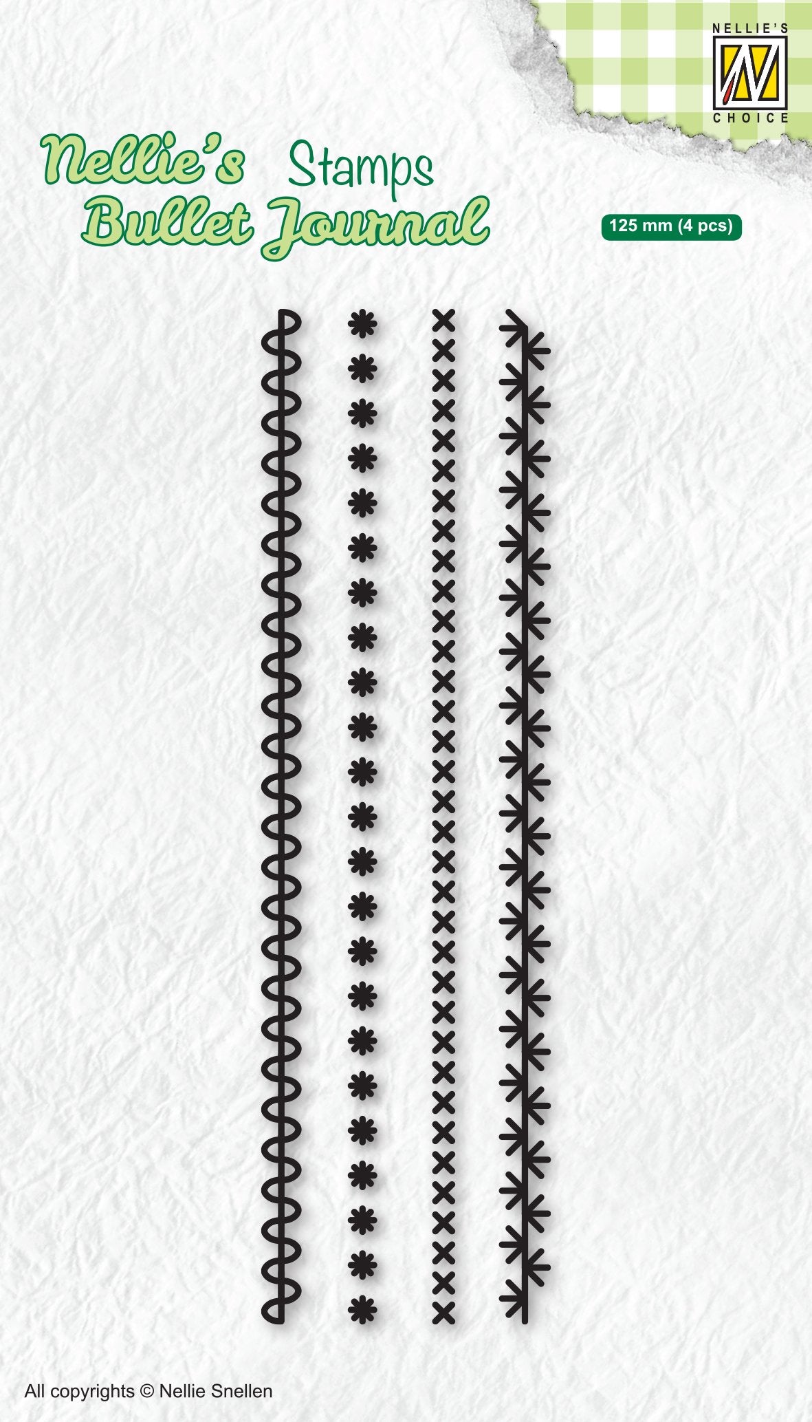 Nellie's Choice Nellie's Bullet Journal Clear Stamp Borders-1