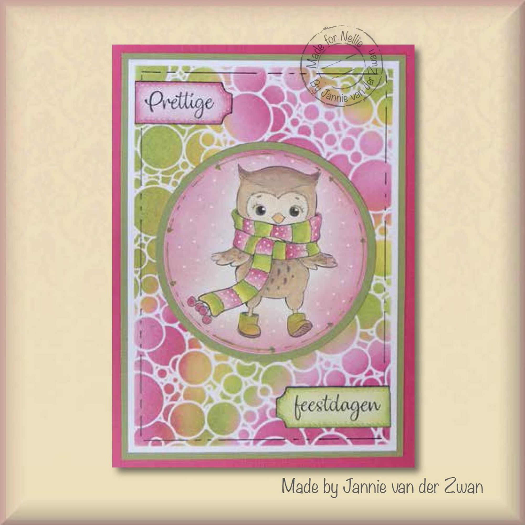 Nellie's Choice Clear Stamp Christmas Cuties Owl With Winter-Scarf