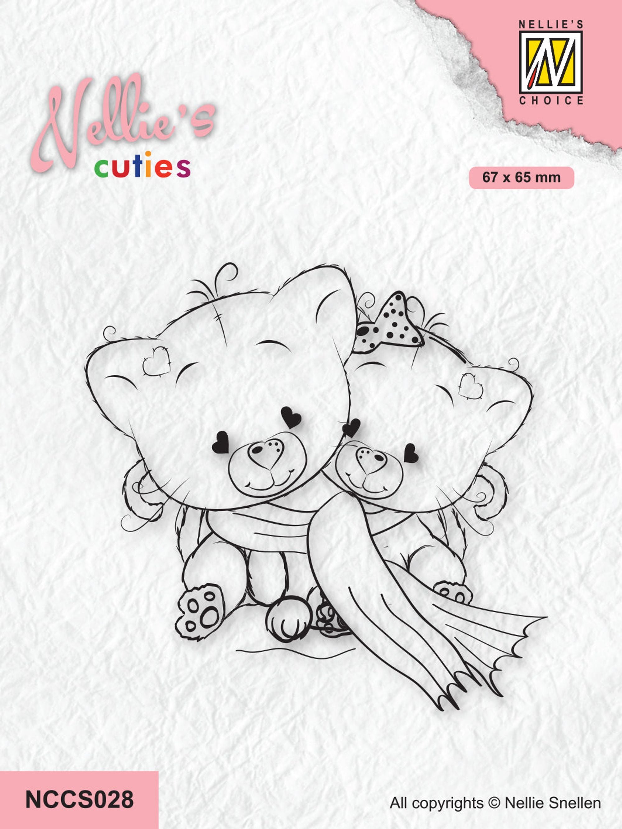 Nellie's Choice Clear Stamp Nellie's Christmas Cuties - Cosily Under A Warm Scarf