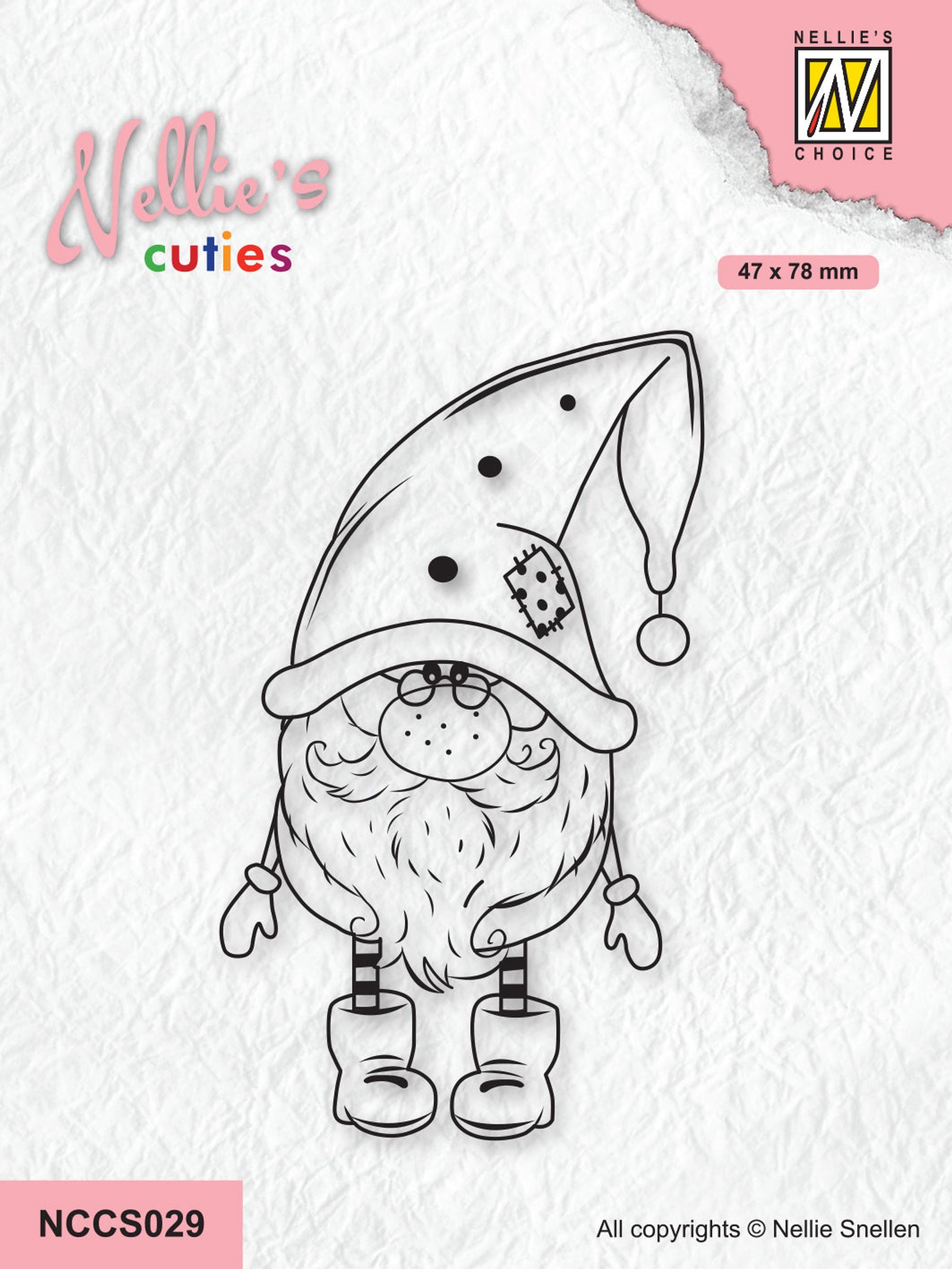 Nellie's Choice Clear Stamp Nellie's Christmas Cuties - Christmas Gnome