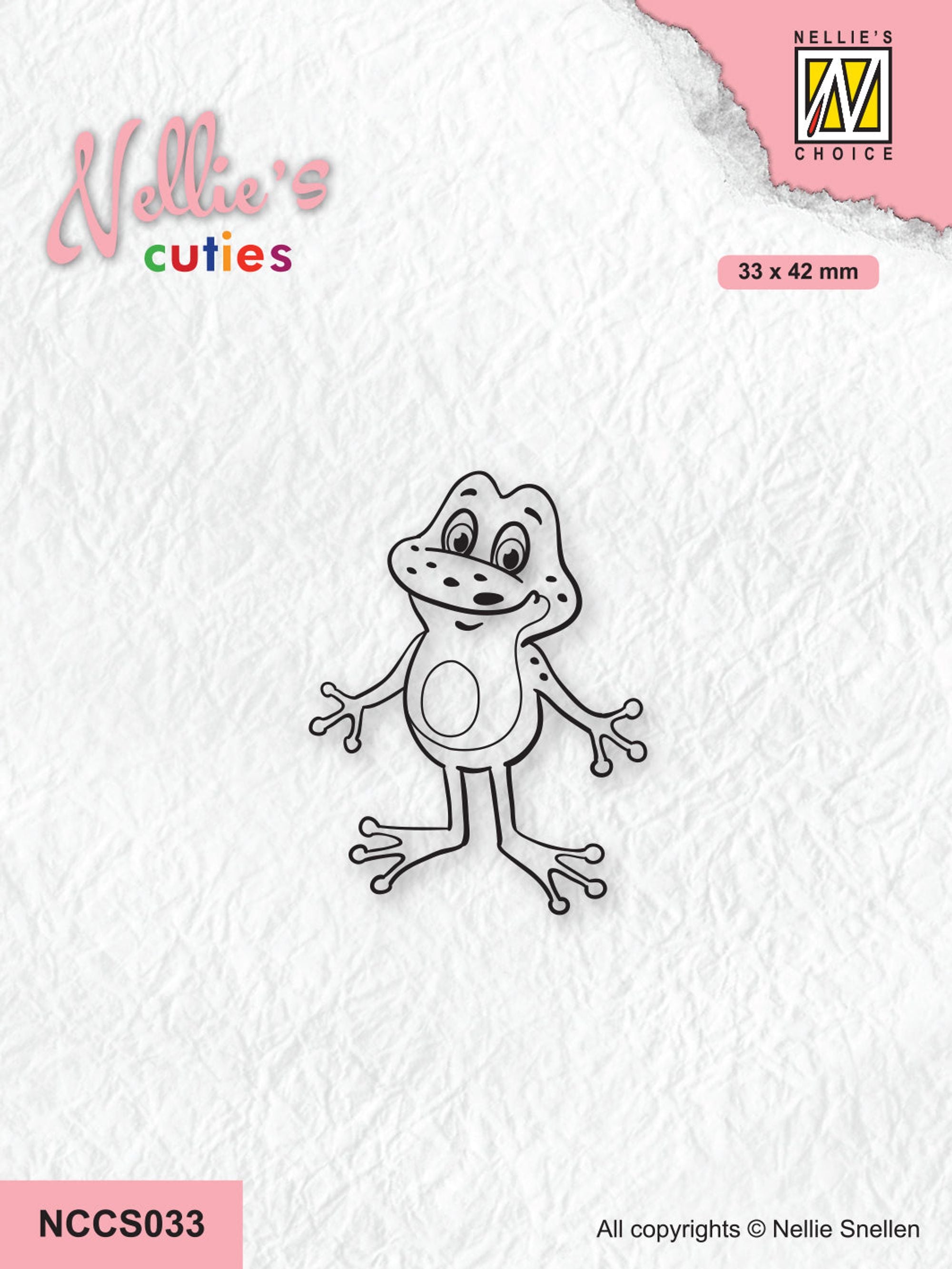 Nellie's Choice Clear Stamp Nellie's Cuties - Frog Series - Frog-3