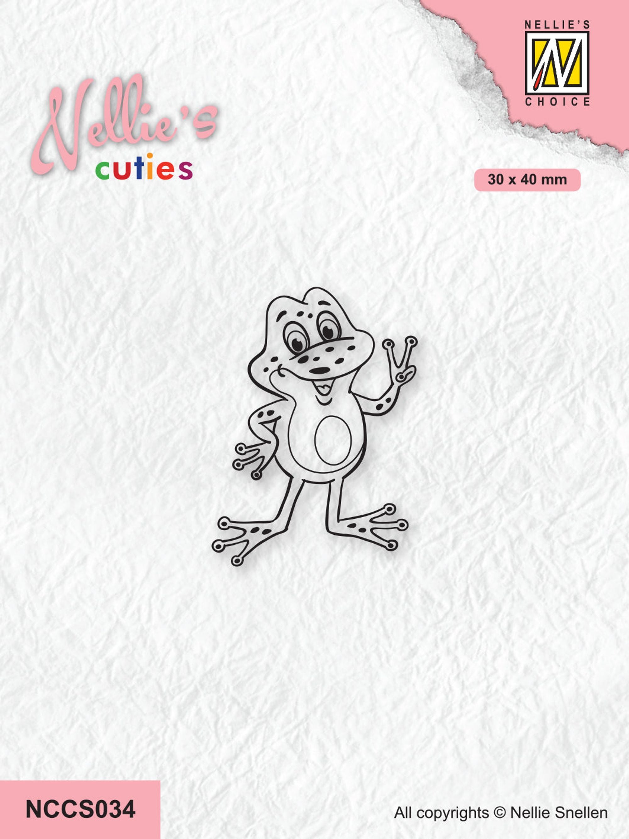 Nellie's Choice Clear Stamp Nellie's Cuties - Frog Series - Frog-4