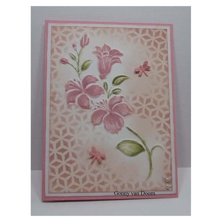 Nellie's Choice 4 x 6 3D Embossing Folder Branch with Flowers