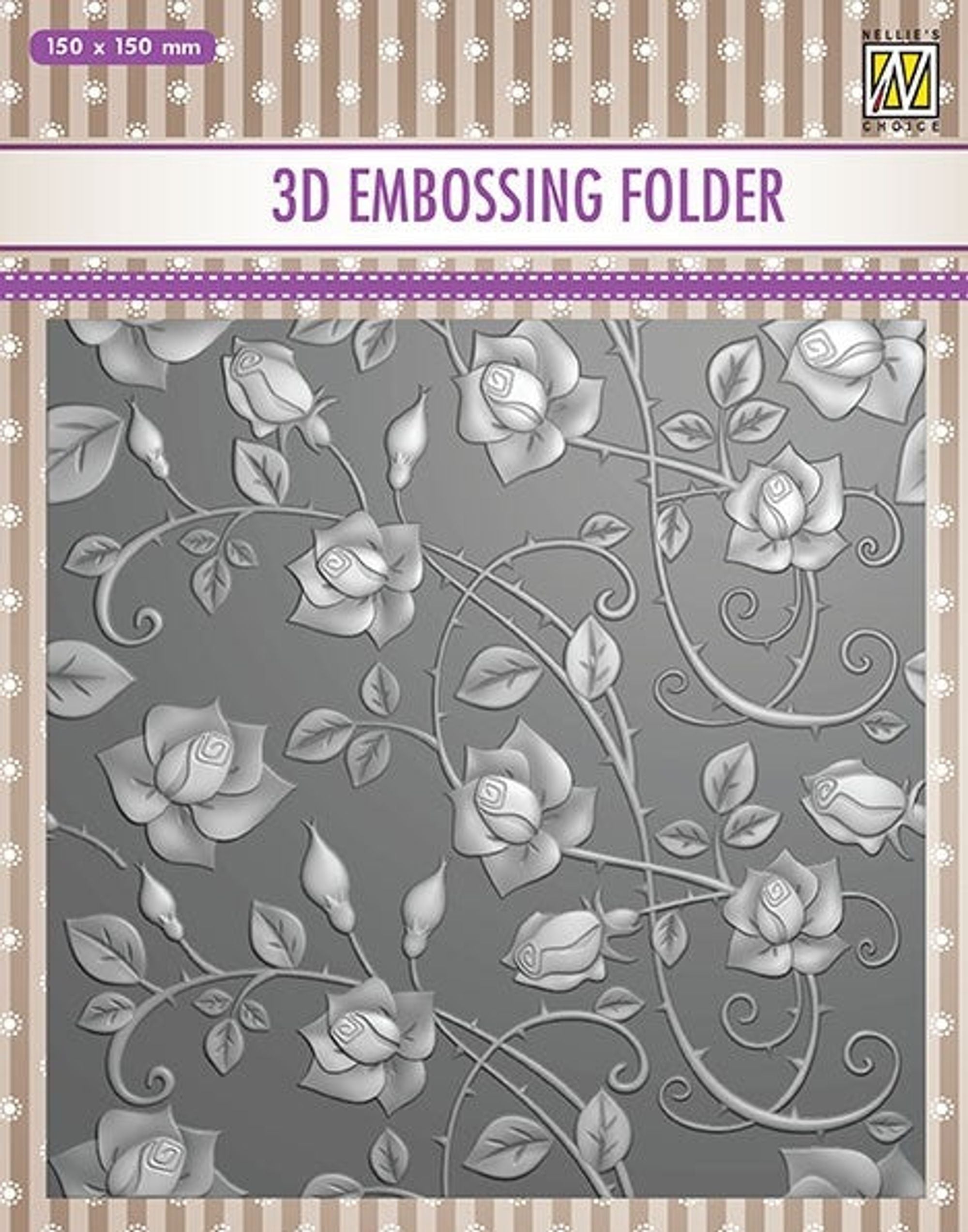 Nellie Embossing 3D Folder - Roses