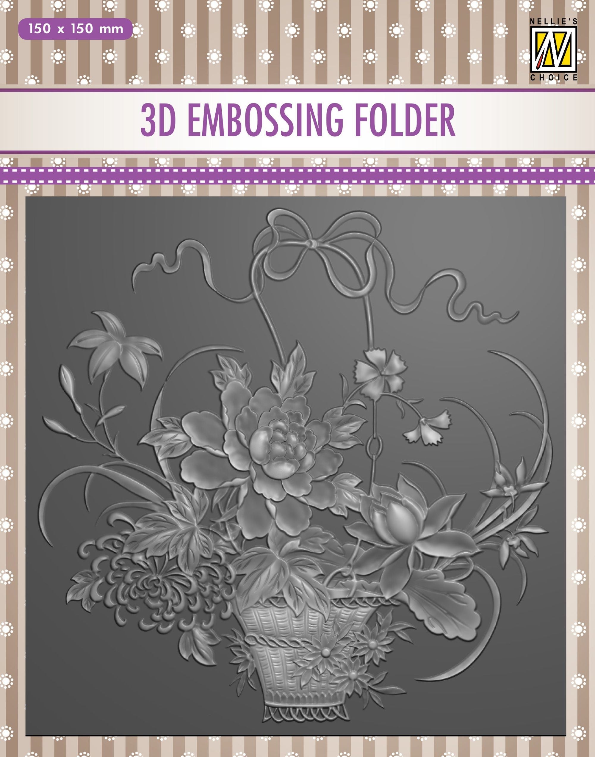 Nellie's Choice 3D Embossing Folder - Flower Bouquet