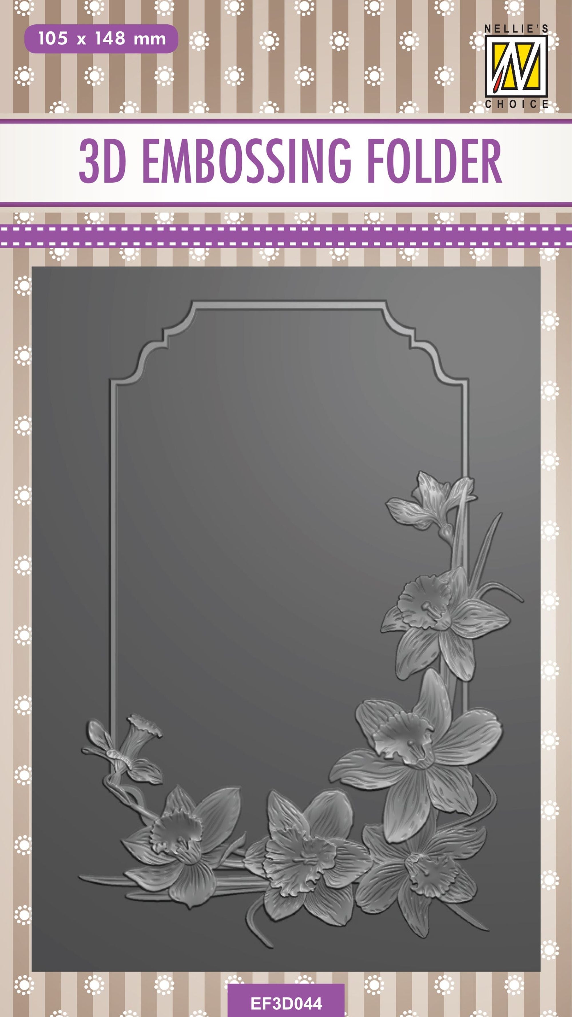 Nellie's Choice 3D Embossing Folder - Daffodil