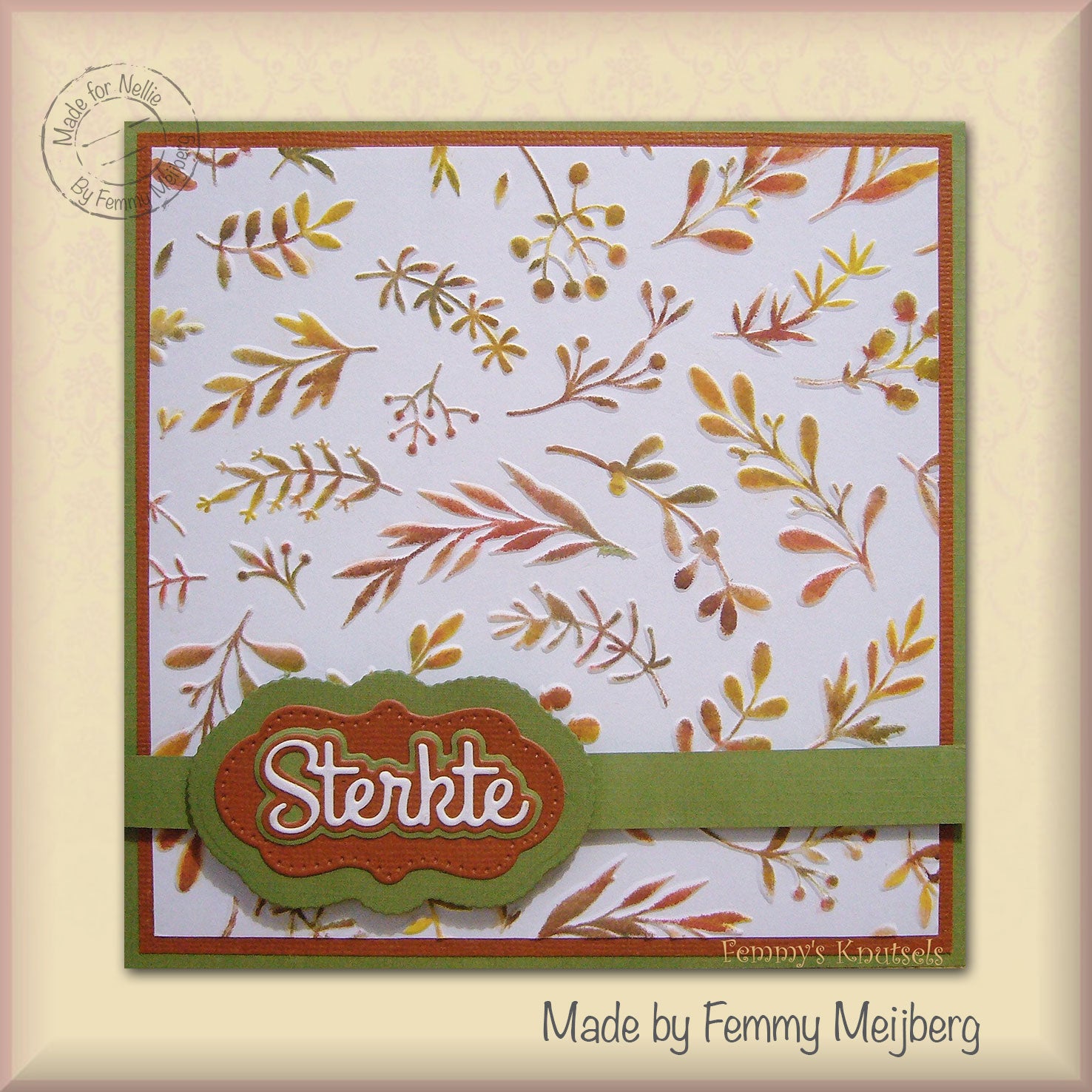 3D Embossing Folder Square - Branches & Berries