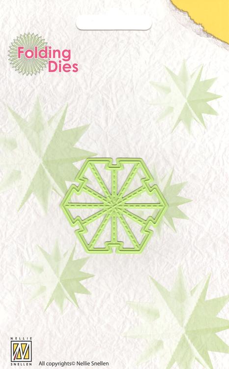 Nellie's Folding Die - Christmas Ball Star Mini