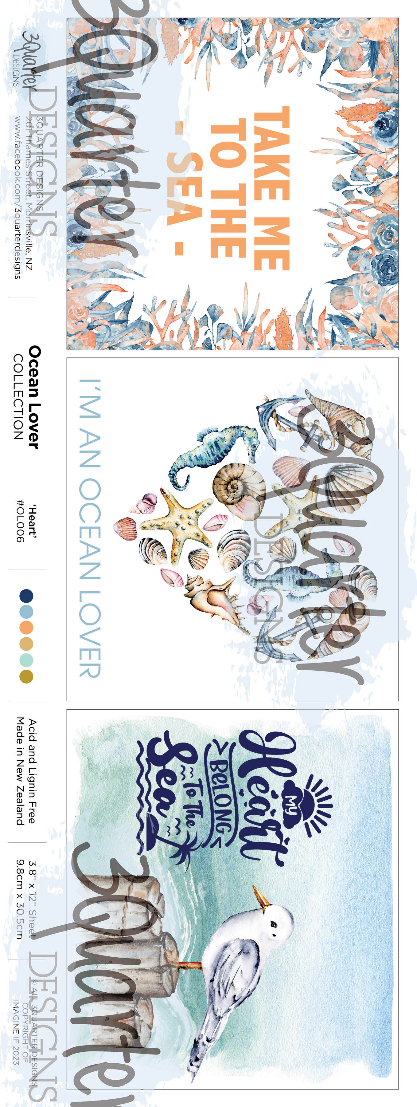 3Quarter Designs - Ocean Lovers - Scrapbook Collection