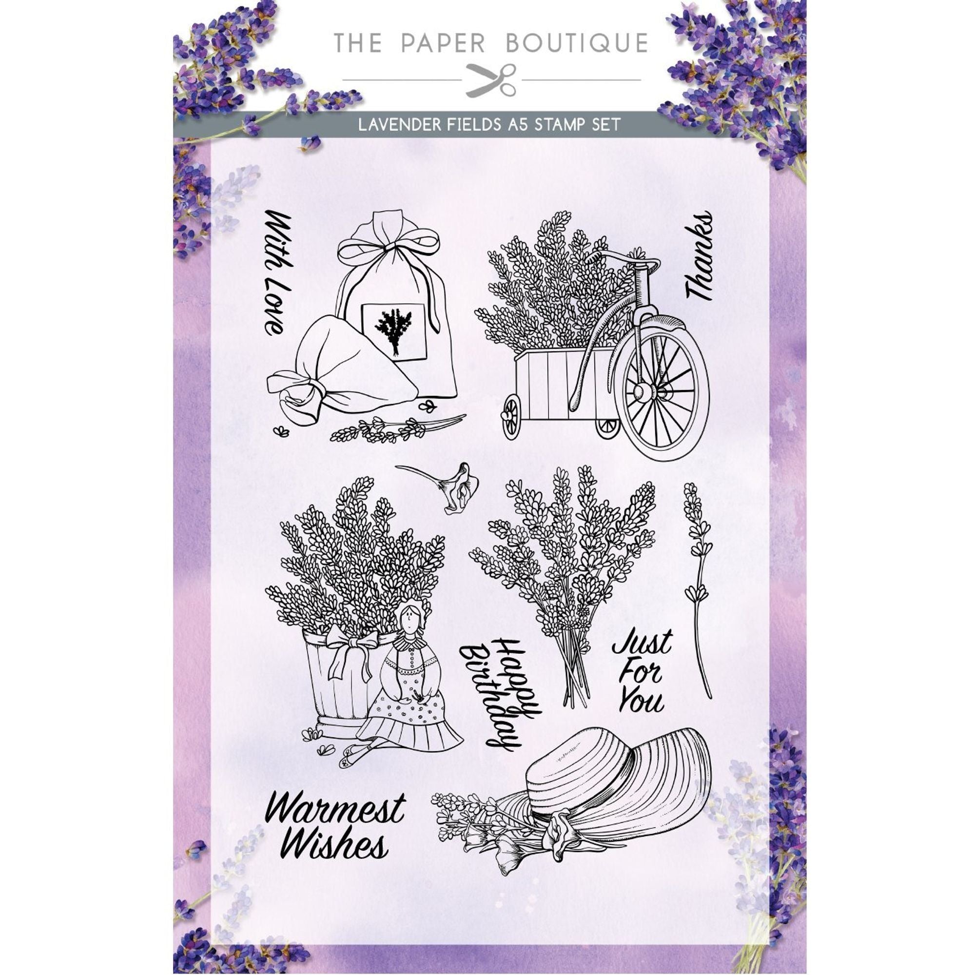 Lavender Fields A5 Stamp Set