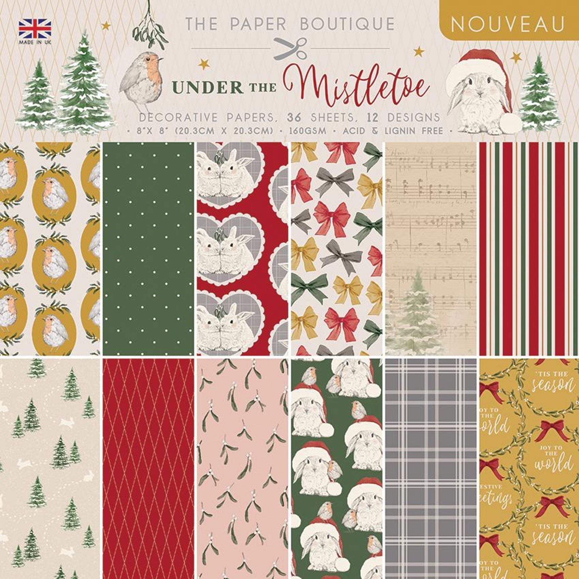 The Paper Boutique Under the Mistletoe 8x8 Paper Pad