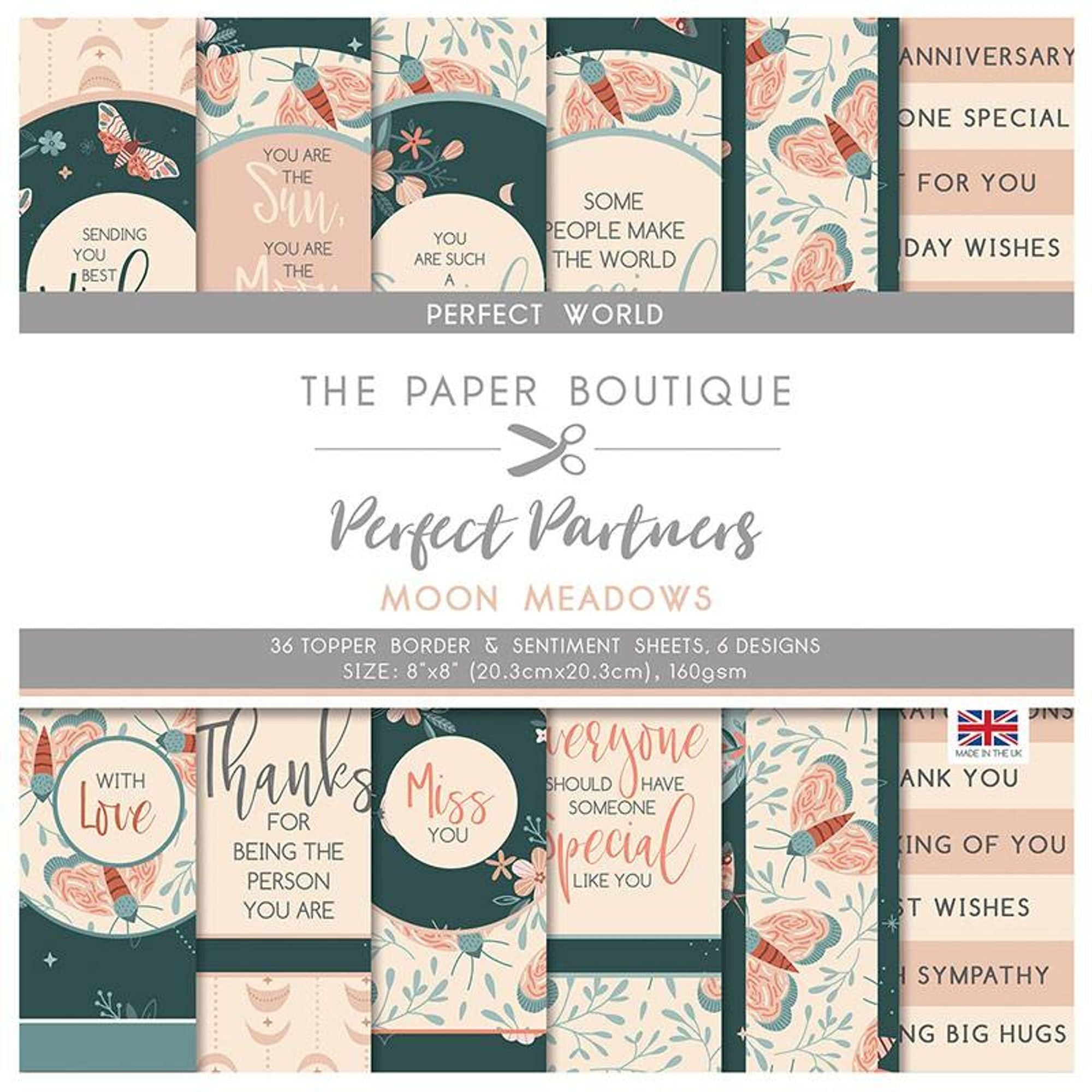 The Paper Boutique Perfect Partners - Moon Meadows 8x8 Toppers