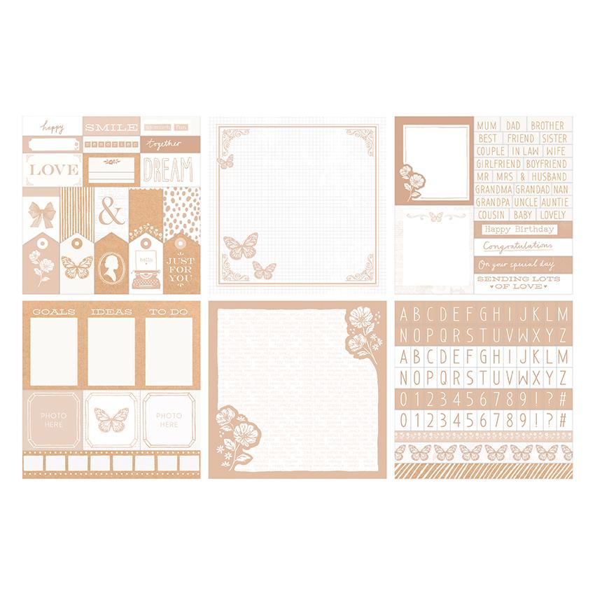 The Paper Boutique Everyday - Shades Of - Kraft 8 in x 8 in Project Pad