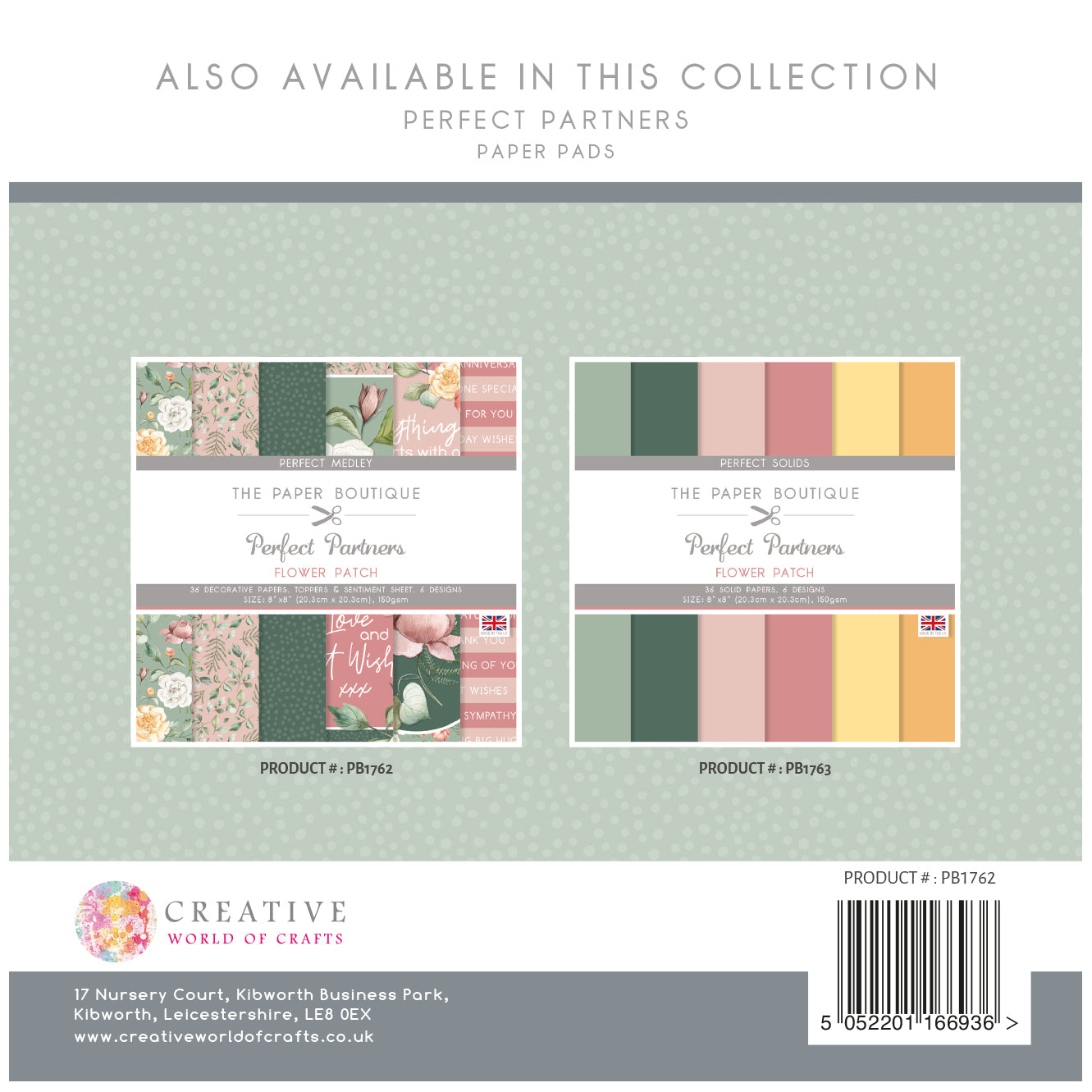 The Paper Boutique Perfect Partners Flower Patch 8 in x 8 in Medley